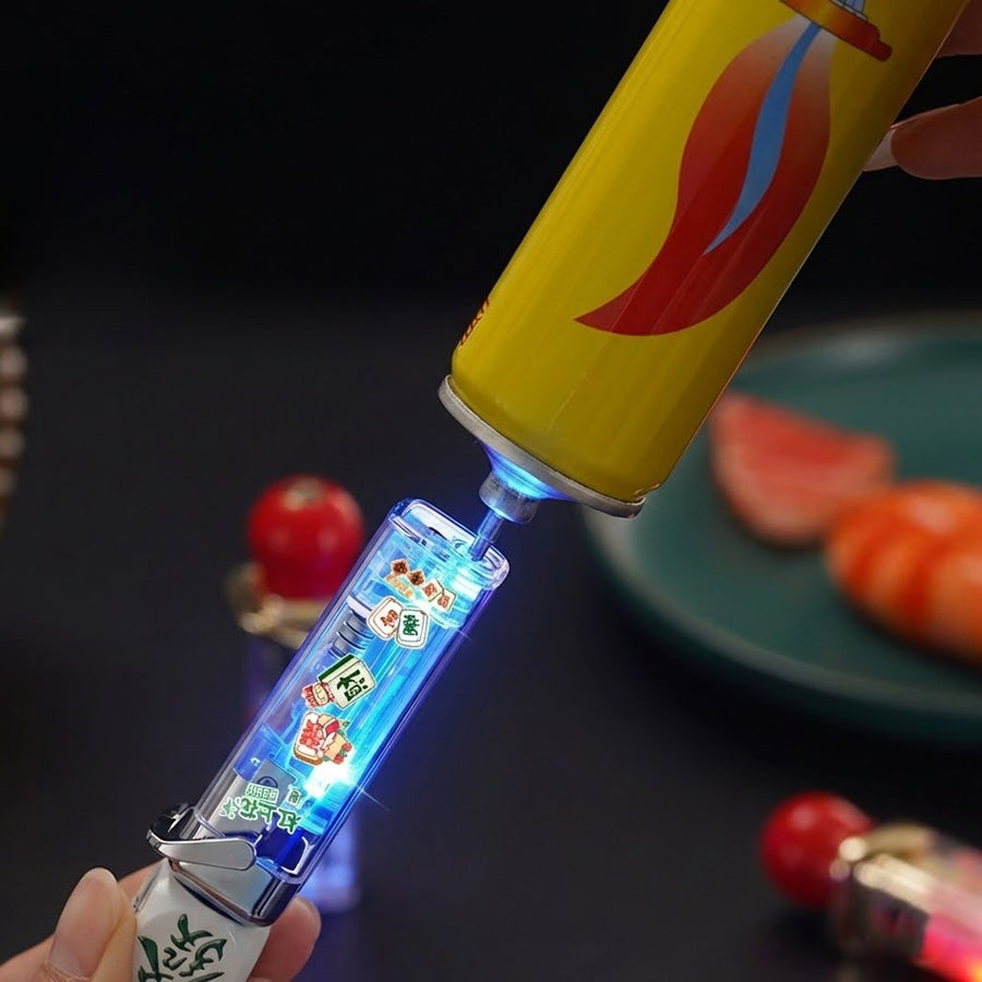 Rotating Dice Head LED Jet Flame Lighter - Image 3