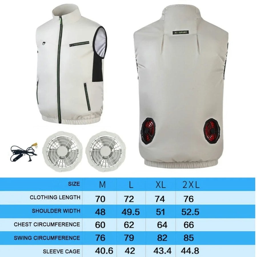Ultra Breeze Built-In Fan Lightweight Summer Cooling Vest - Image 8