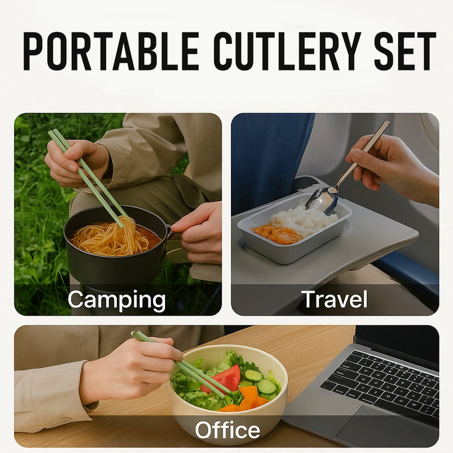 Portable Chopstick Travel Cutlery Set - Image 2