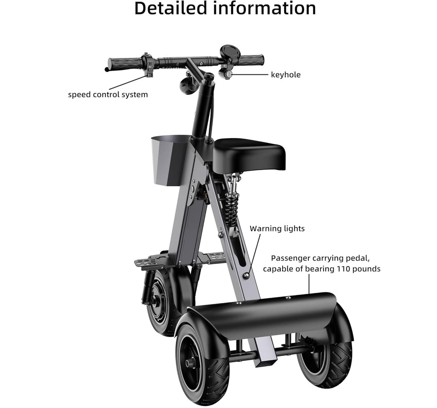 3-Wheel Balanced Foldable Electric Scooter - Image 5