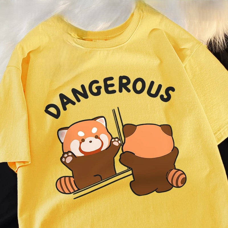 Dangerous Raccoon Looking In The Mirror T-Shirt - Image 6