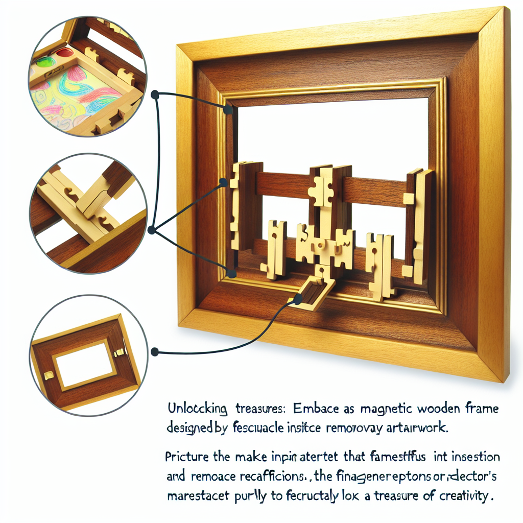 Unlocking Treasures: Embrace Artistry with the Magnetic Wooden Kids Easy-Open Art Frame