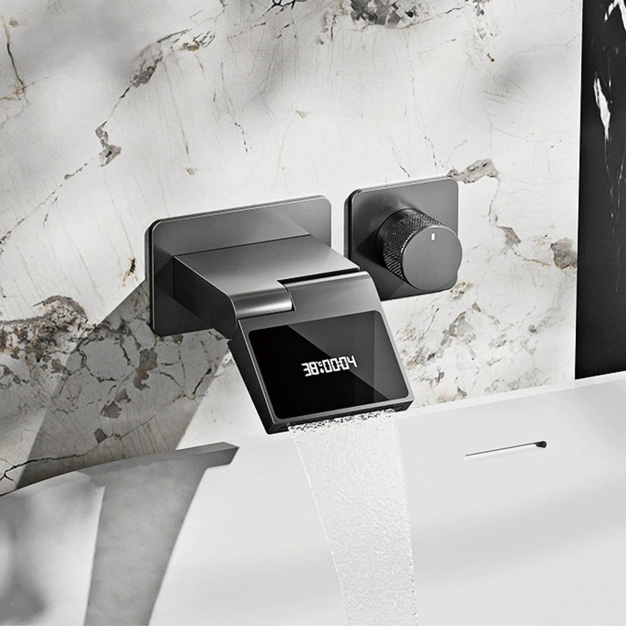 Elevate Your Bathroom with the Intelligent Luxury Hidden Handle LED Faucet