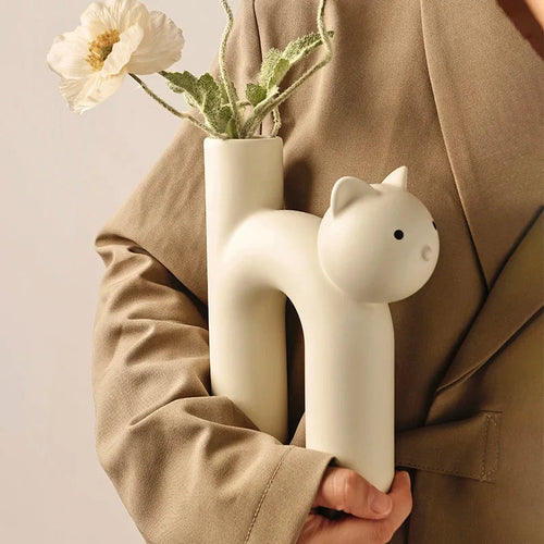 “Discover the Elegant Charm of the Mini Cat H-shaped Flower Vase: A Perfect Gift for Design Lovers”