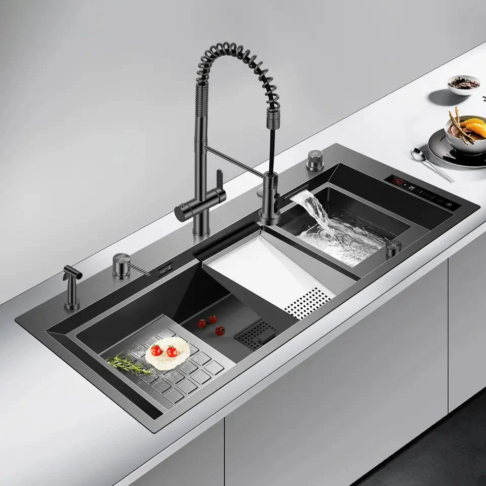 Upgrade Any Home with the Luxurious Modern Waterfall Design Touch Controls Sink