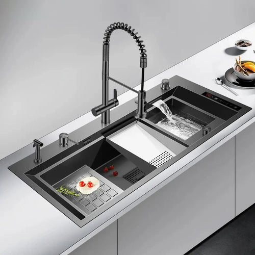 Upgrade Any Home with the Luxurious Modern Waterfall Design Touch Controls Sink