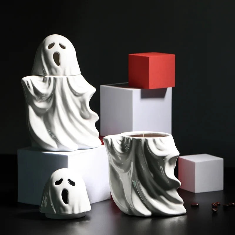 Discover the Enchanting 3D Ceramic Spooky Ghost Mug – A Perfect Gift for Halloween Lovers