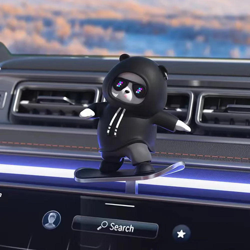 Add Whimsy to Your Drive with Skate Lover Bear Car Decor
