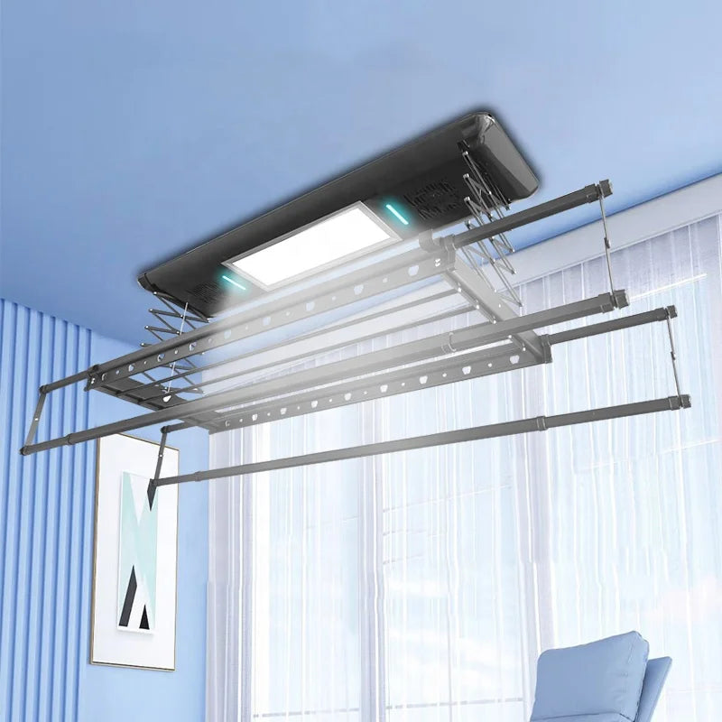 Transform Your Laundry Space with the Eco-Friendly Ceiling Retractable Smart Drying Rack