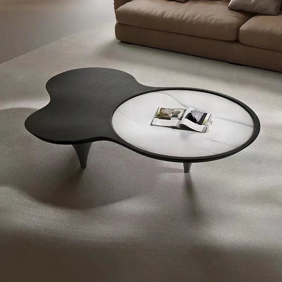 Elevate Your Living Space with a Sophisticated Dual-Tone Minimalist Modern Coffee Table