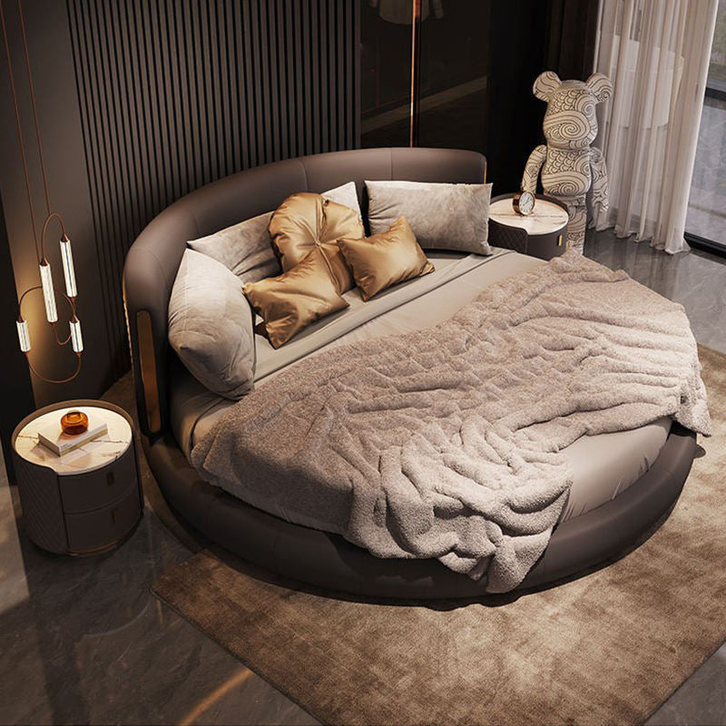 Experience Ultimate Sophistication with the Florentine Italian Leather Minimalist Luxury Bed