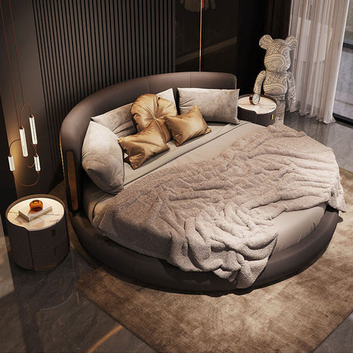 Transform Your Bedroom with the Florentine Italian Leather Minimalist Luxury Bed