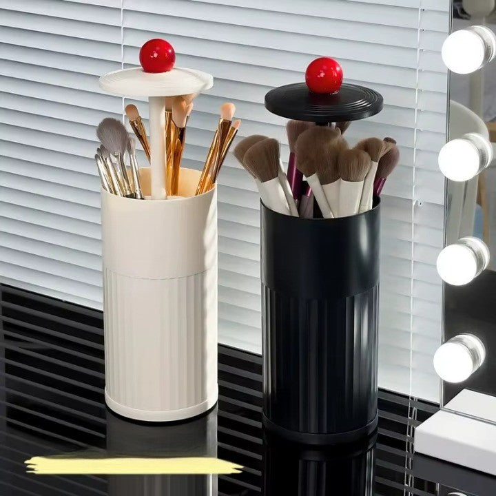 Transform Your Beauty Routine with the Innovative Automatic Pop-Up Makeup Brush Organizer