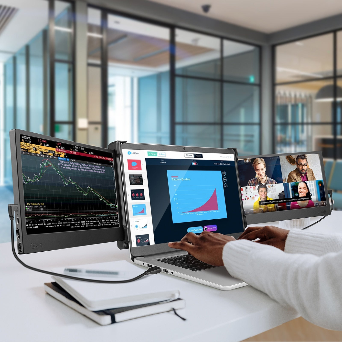 Transform Your Work Efficiency with the Smart Portable Laptop Monitor Extender: A Perfect Productivity Gift