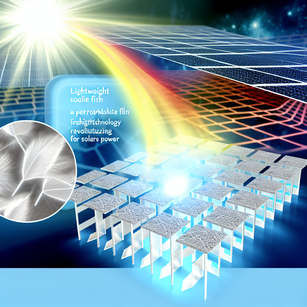 Perovskite Film: Revolutionizing Solar Power with Lightweight Technology