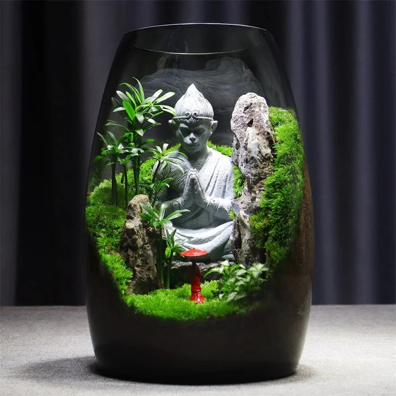 Modern Micro Scene Landscape Glass Vase: Unique Gift Idea for Nature Lovers