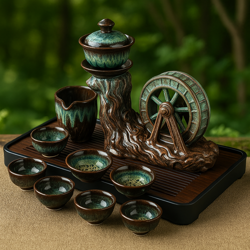 Rotating Handcrafted Tea Ceremony Set: The Perfect Gift for Tea Lovers