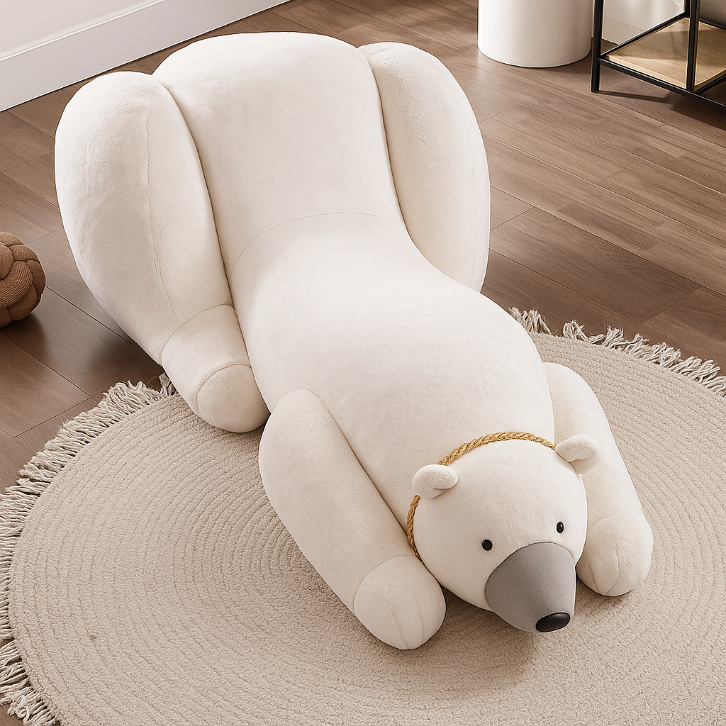Giant Polar Bear Plush Lounge Chair: The Perfect Gift for Cozy Comfort & Fun