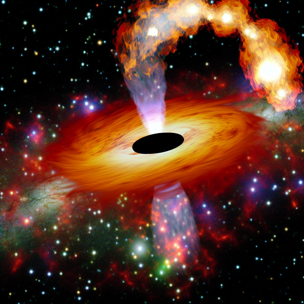 Giant Black Hole Jet: Scientists Discover a Cosmic Structure Bigger Than Three Galaxies!