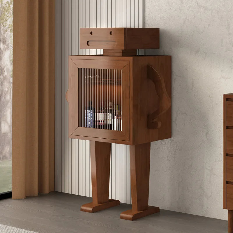 Playful Happy Robot Retro Cabinet: The Perfect Unique Gift for Design & Retro Lovers