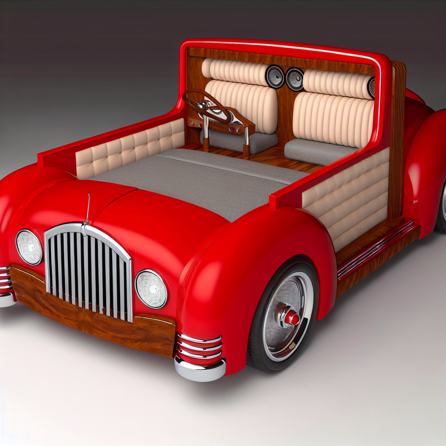 Rev Up Their Dreams: The Ultimate Classic Car Bed with Built-In Speaker