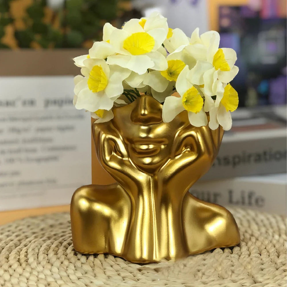 Spread Joy: The Cheerful Lucky Flower Pot Sculpture – The Perfect Gift for Any Occasion