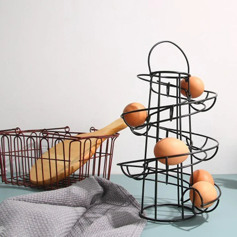 Spiral Rolling Egg Dispenser Rack: The Perfect Gift for Kitchen Organization & Style