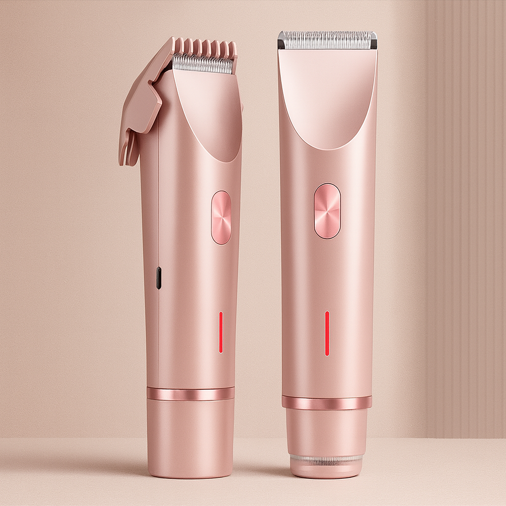 Dual Head Electric Trimmer: Gentle 2-in-1 Grooming & Travel Essential for Women