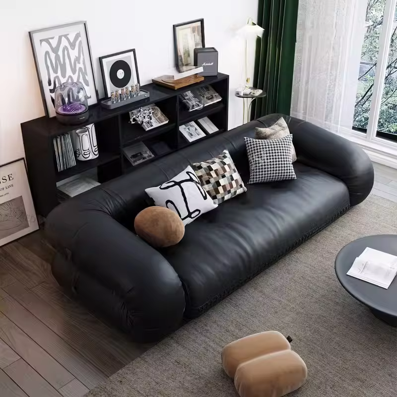 Vintage Tatami Leather Sofa Bed: The Elegant Multi-Fold Gift for Stylish Homes
