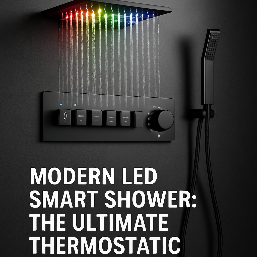 Modern LED Smart Shower: The Ultimate Thermostatic Piano Key Gift for Daily Indulgence