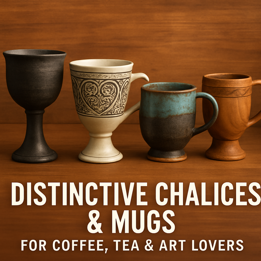 Distinctive Chalices & Mugs for Coffee, Tea & Art Lovers