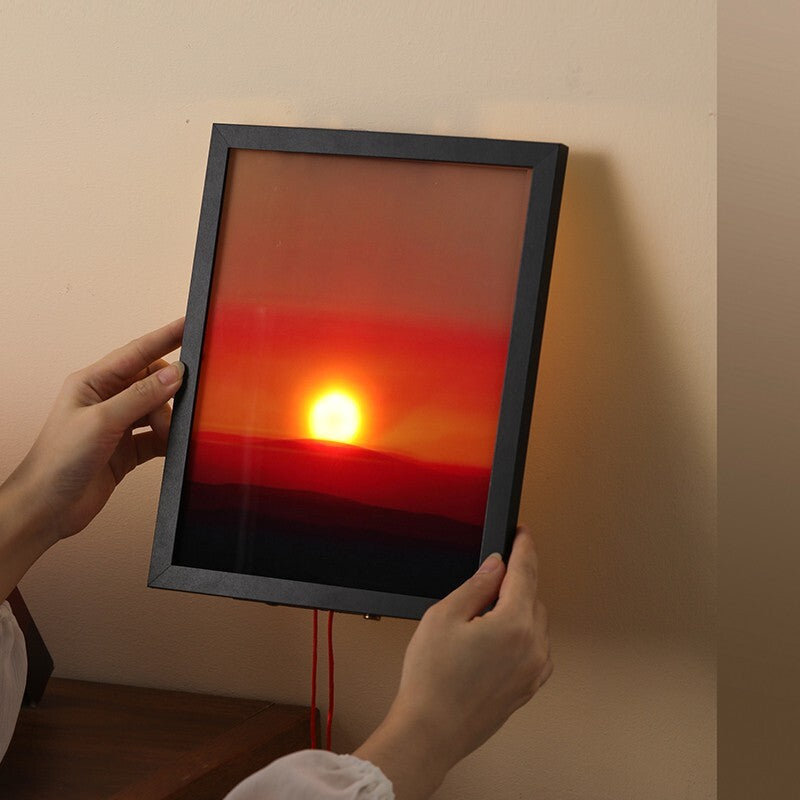 The Unique Sunset Lamp: Ambient Wall Art & Perfect Gift for Golden Hour Glow