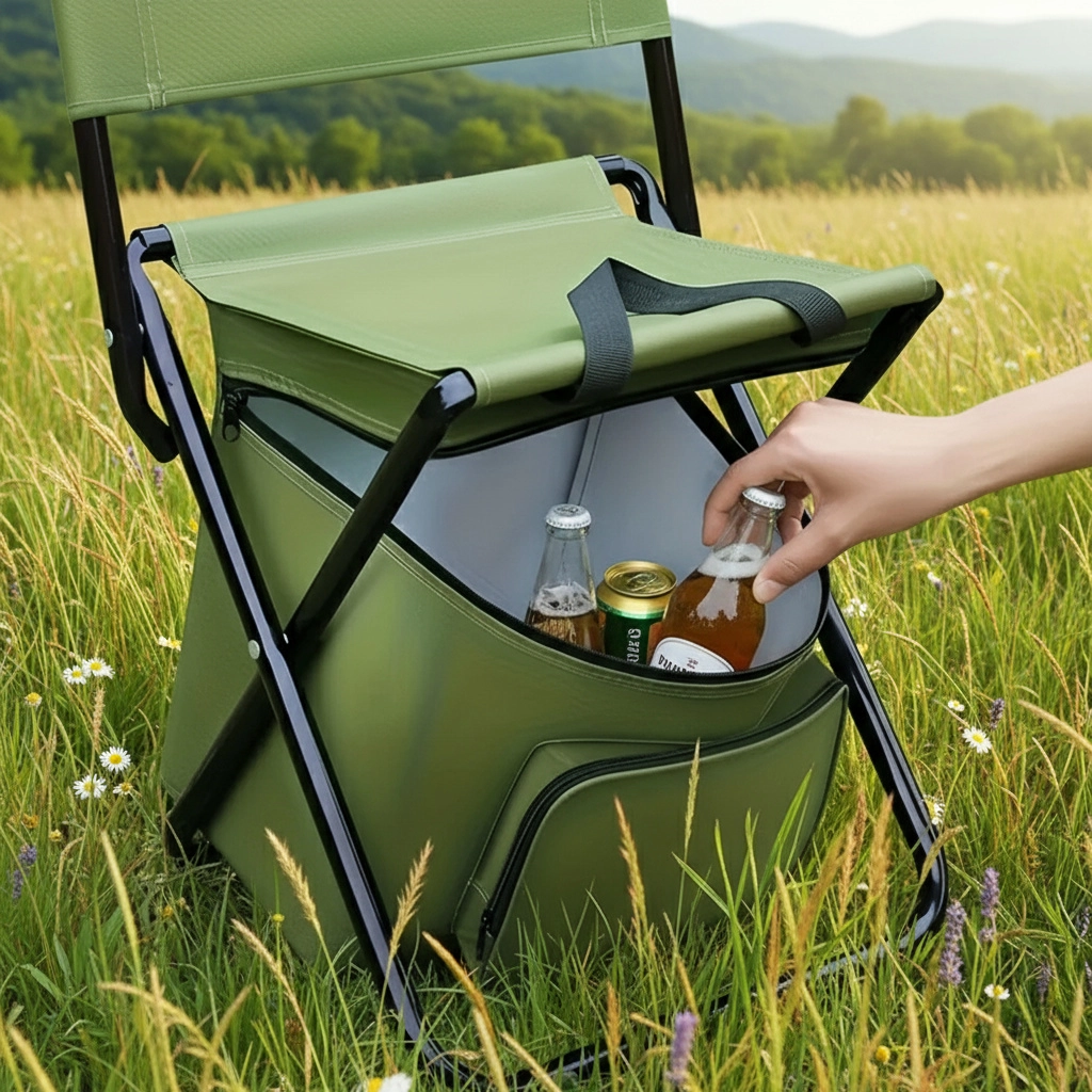 2-in-1 Portable Folding Cooler Stool: The Must-Have Outdoor Gadget & Unique Gift