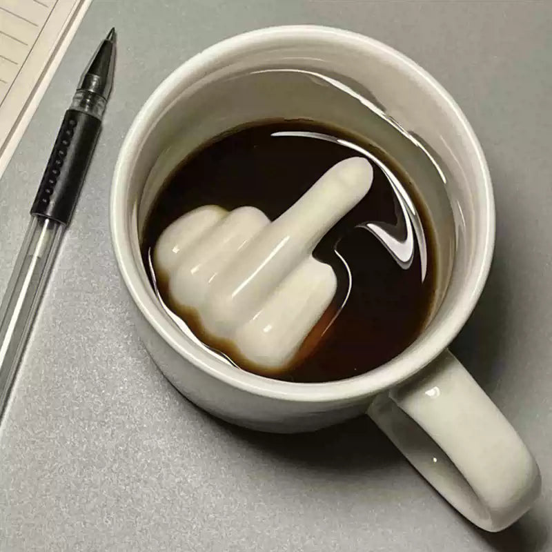 The Middle Finger Ceramic Mug: The Hilarious Gag Gift That Gets a Reaction