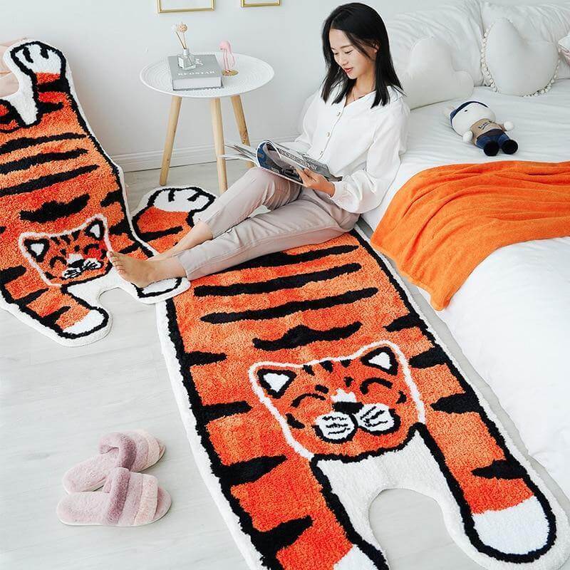 Colorful Cartoon Wild Animals Rug: Whimsical Gift for Kids’ Rooms & Play Areas