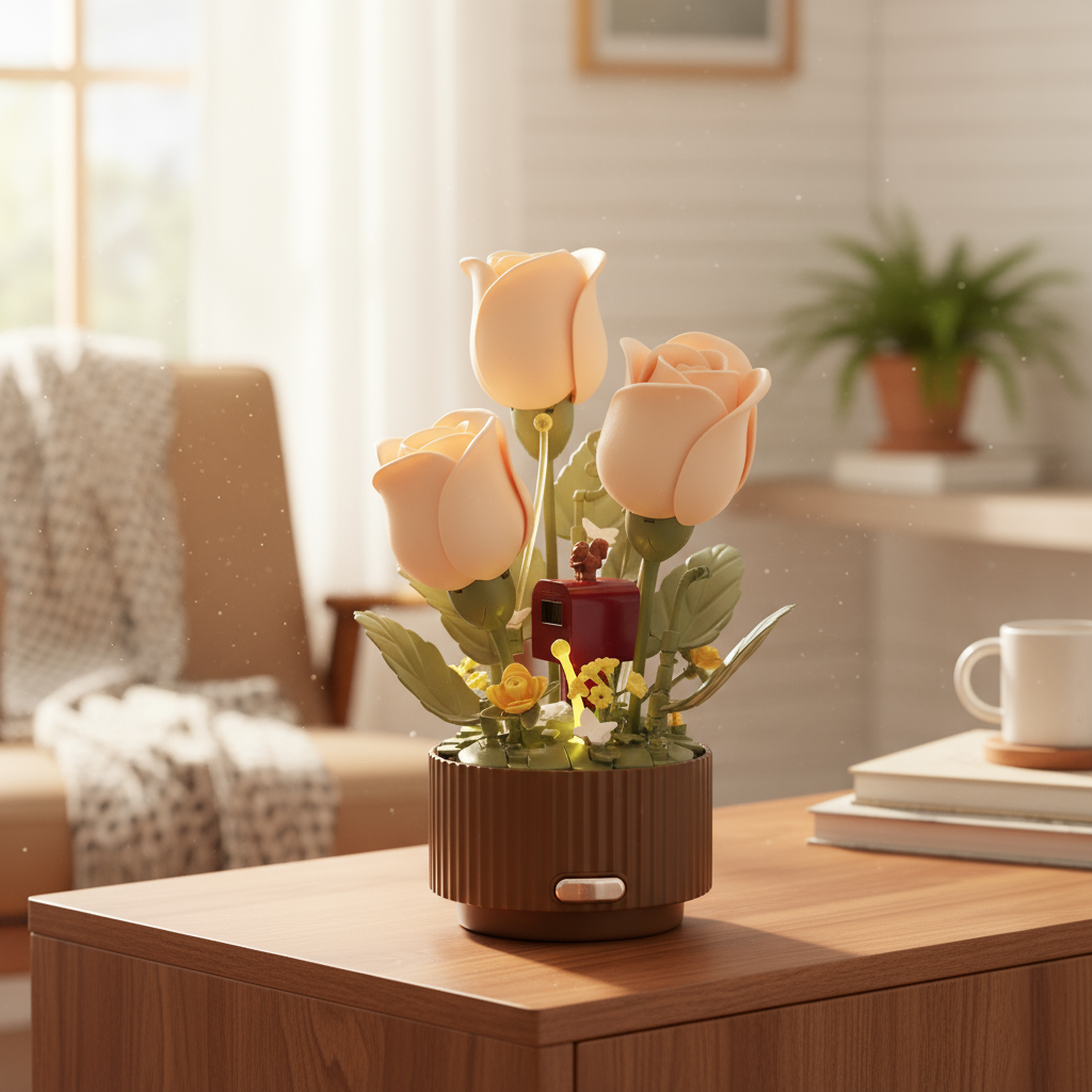 Magic Bloom LED Lamp: Interactive Flower Lamp, Unique Gift & Enchanting Home Decor