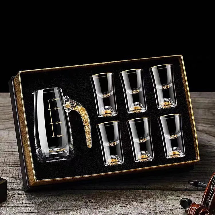 Sparkling Golden Handcrafted Drink Glasses Set: The Ultimate Unique Luxury Gift