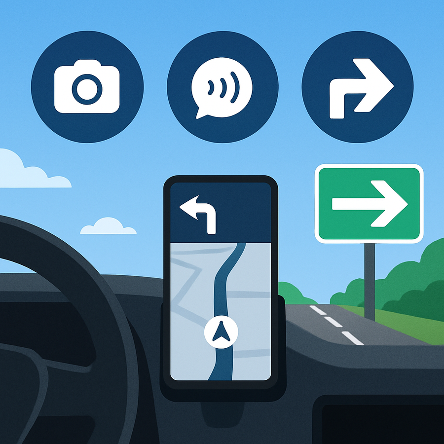 AI-Powered Navigation: Visual, Voice, and Glanceable Directions