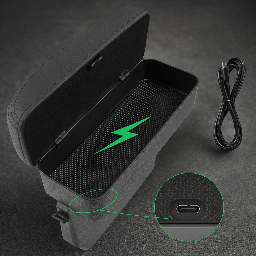 Auto Seat Gap Organizer with Wireless Charger: The Perfect Car Gadget Gift