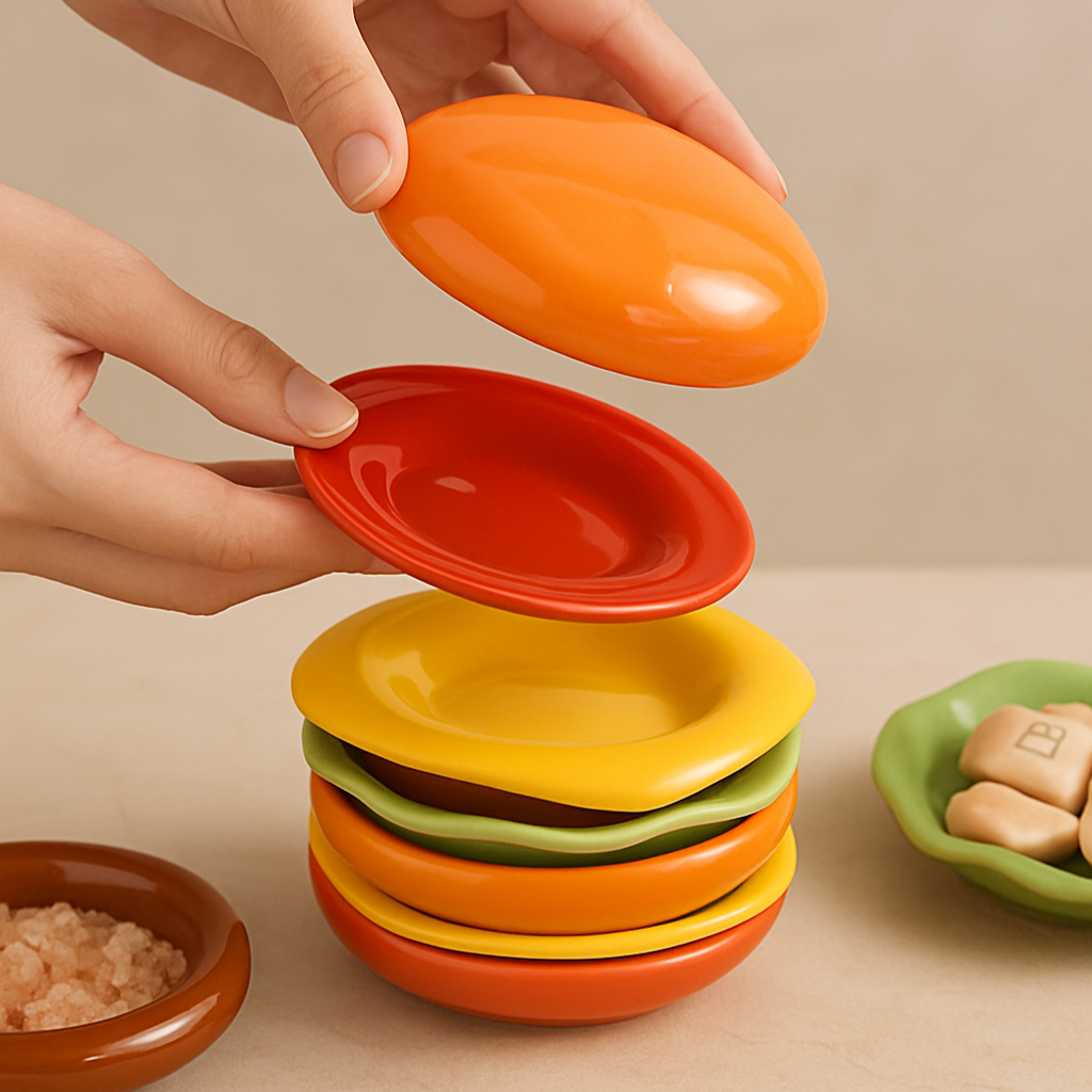Stackable Hamburger Plate Set: The Quirky Gadget & Unique Gift for Foodies & Families