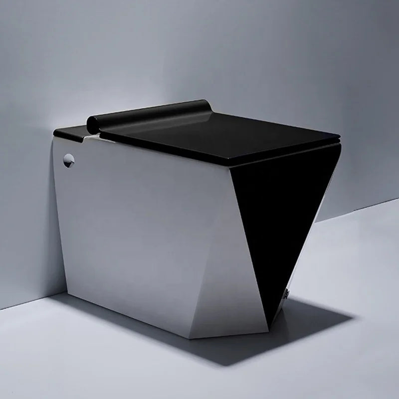 Geometric Edge Toilet: Unique Gift Idea & Modern Bathroom Art for Design Lovers