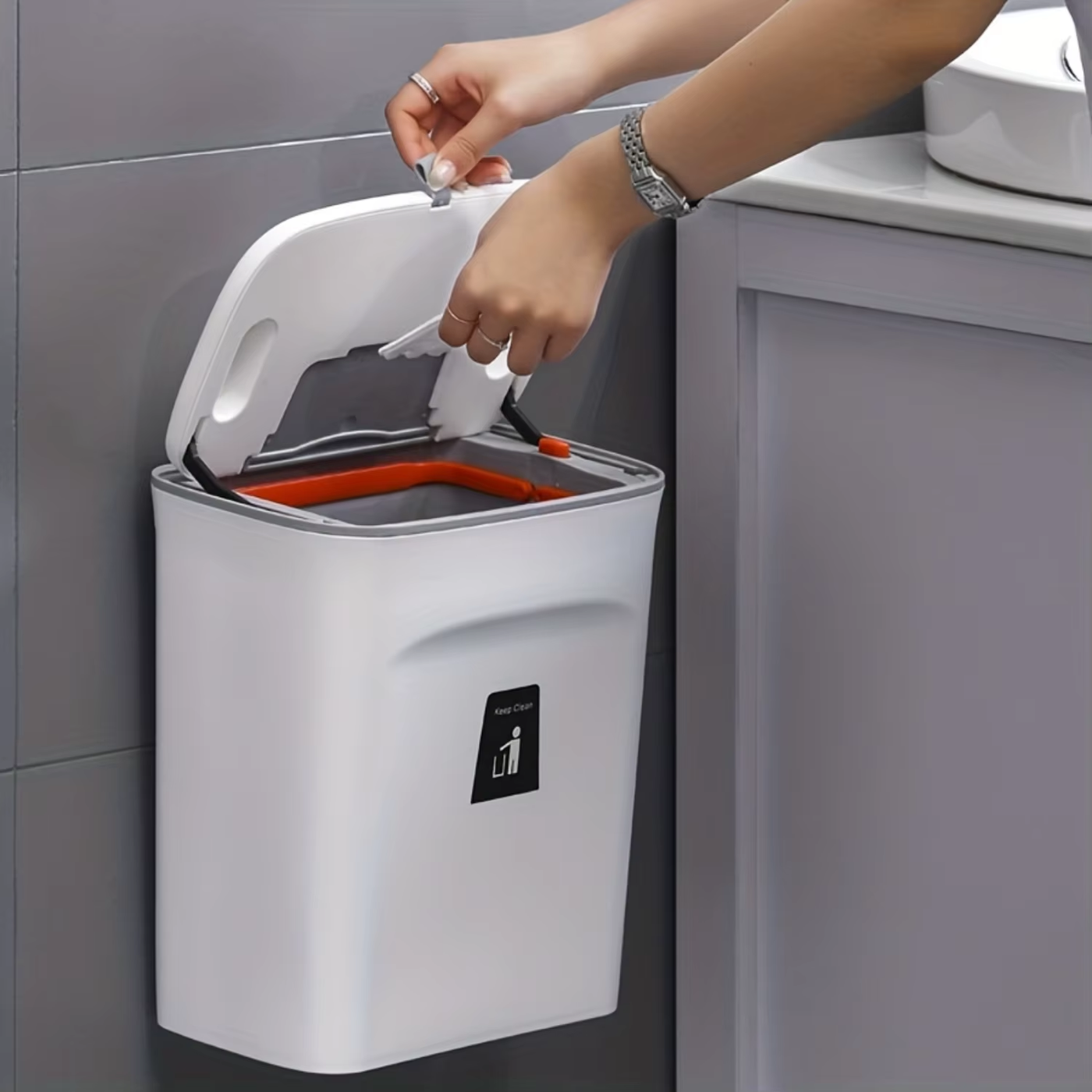 Wall-Mounted Smart Lid Trash Can: The Ultimate Useful & Unique Gift Idea for a Tidy Home