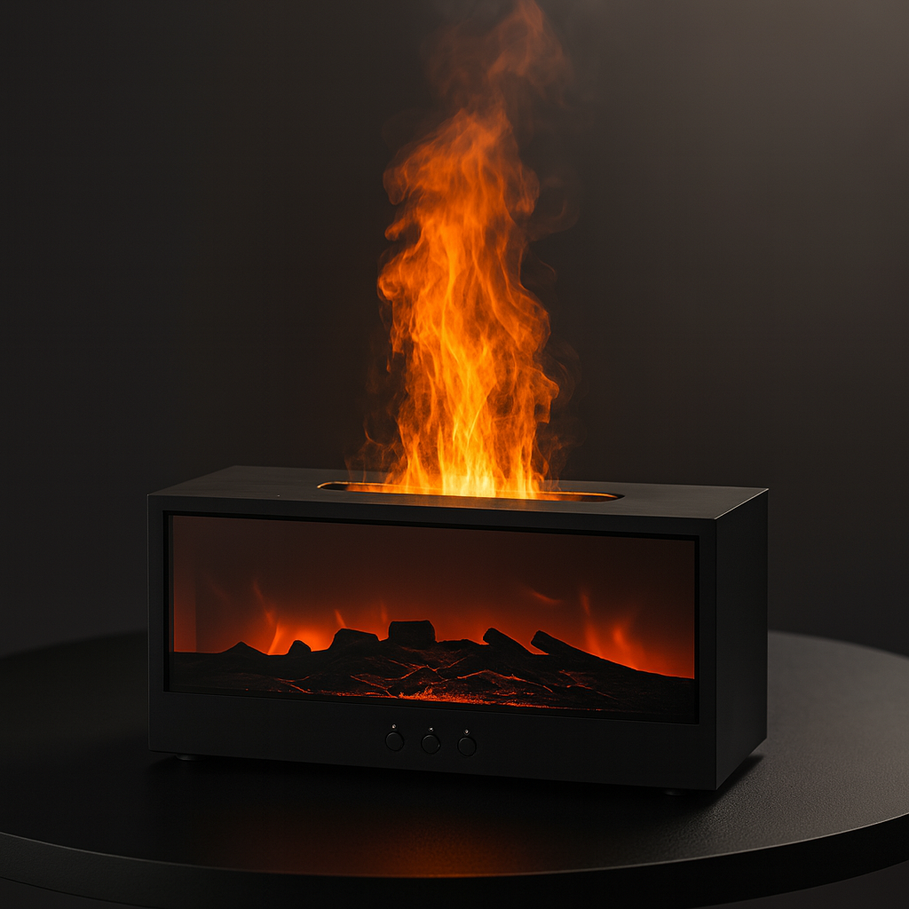 Fireplace Flame Mist Humidifier: The Unique Gift for Cozy Ambiance & Aromatherapy