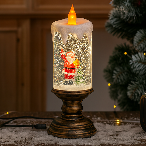 Snowfall Crystal Christmas Candle: Unique Gift for Magical Holiday Decor