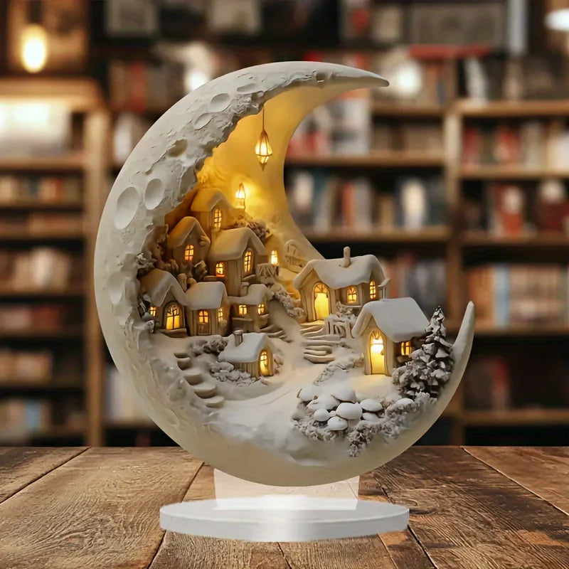 Moon Winter City Decor: The Ultimate Unique Gift for Magical Home Ambiance