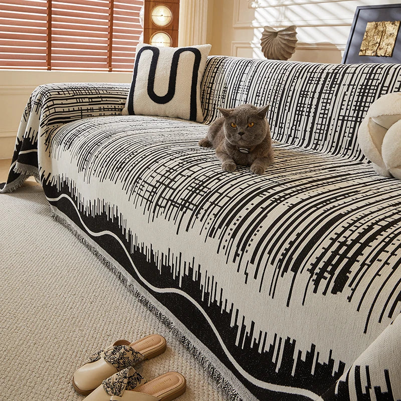 Cozy Geometric Fleece Blanket: The Perfect Modern Gift for Comfort & Style
