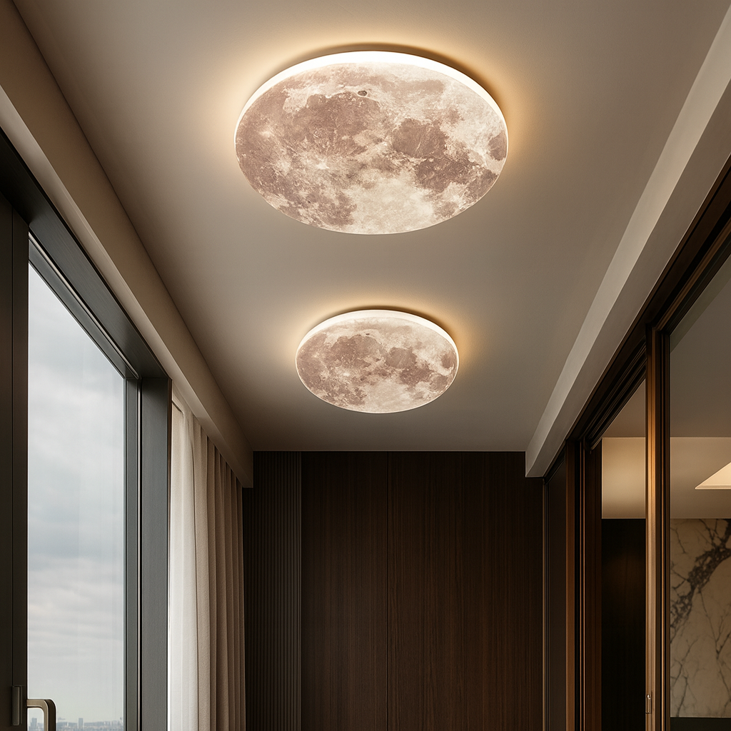 Unique Gift Idea: Moon Surface Ceiling Lamp for Serene Home Decor