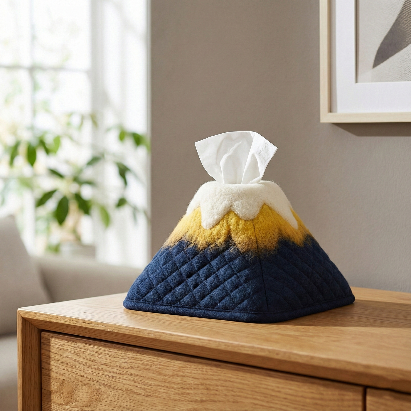 Volcanic Mountain Tissue Box: Artistic Home Decor & Unique Gift Idea