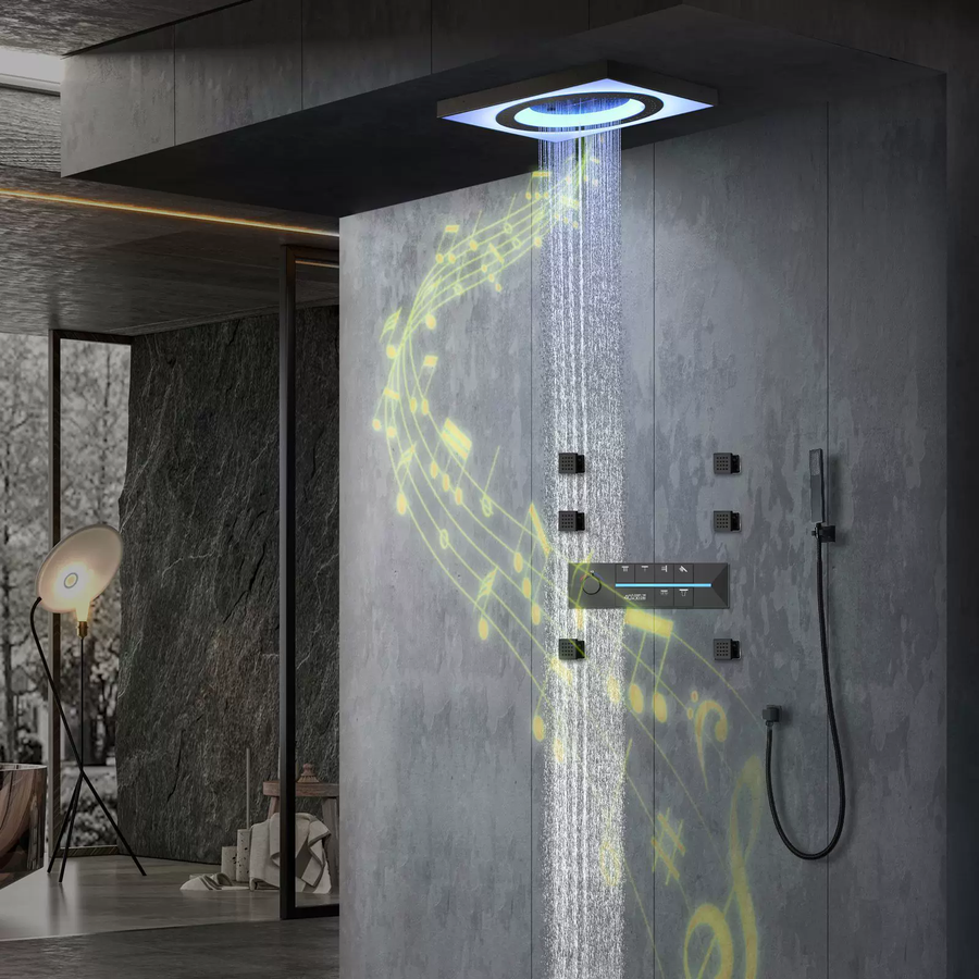 Rainfall Smart LED Music Shower System: The Ultimate Unique Gift for a Luxury Home Spa