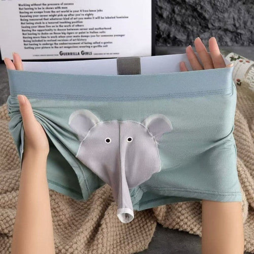 Unique Gift for Men: Chill Elephant Boxers Blend Hilarious Design & Ultra-Soft Comfort